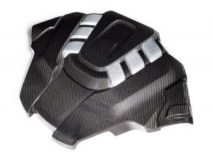 Alfa Romeo Stelvio Engine Cover - Carbon Fiber - QV Model - White Candy Accents Alfa Romeo Stelvio Engine Cover - Carbon Fiber - QV Model - White Candy Accents